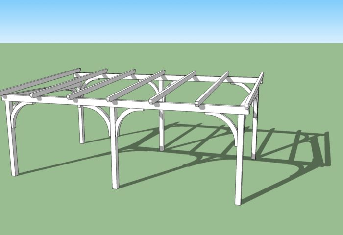 Luxusní obloukové dřevěné přístřešky